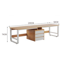 Load image into Gallery viewer, ชุดโต๊ะทำงานทรงยาว TB069