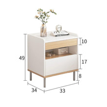 Load image into Gallery viewer, ตู้ข้างเตียงไม้ มินิมอล ( BC032 )