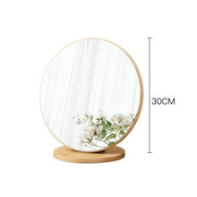 Load image into Gallery viewer, กระจกไม้ตั้งโต๊ะ สไตล์ญี่ปุ่น DC015