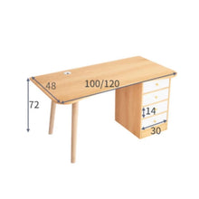 Load image into Gallery viewer, โต๊ะเขียนหนังสือ + ลิ้นชักด้านข้าง TB041
