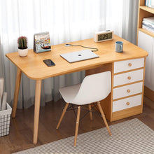 Load image into Gallery viewer, โต๊ะเขียนหนังสือ + ลิ้นชักด้านข้าง TB041