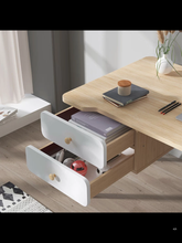 Load image into Gallery viewer, โต๊ะเขียนหนัง + ลิ้นชัก TB044