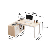 Load image into Gallery viewer, ชุดโต๊ะทำงานไม้ TB059