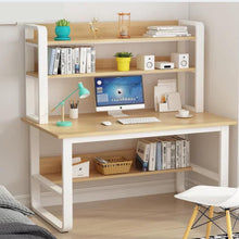 Load image into Gallery viewer, โต๊ะเขียนหนังสือ + ชั้นวางด้านบน