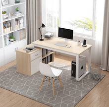 Load image into Gallery viewer, ชุดโต๊ะทำงานไม้ TB059