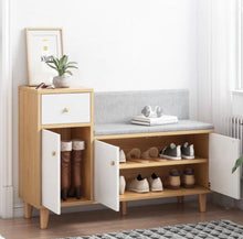 Load image into Gallery viewer, ตู้ไม้วางรองเท้า สไตล์ญีปุ่น MC079