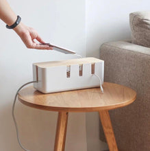 Load image into Gallery viewer, กล่องเก็บสายไฟ ฝาไม้ DC012