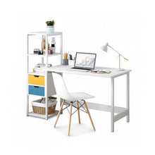 Load image into Gallery viewer, โต๊ะเขียนหนังสือ + ชั้นด้านข้าง TB046