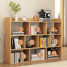 Load image into Gallery viewer, ชั้นไม้วางหนังสือ มินิมอล MC049