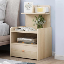 Load image into Gallery viewer, โต๊ะข้างเตียง พร้อมชั้นวาง BC022