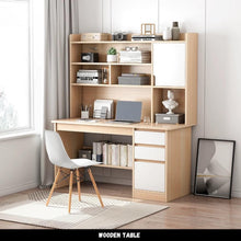 Load image into Gallery viewer, ชุดโต๊ะทำงานไม้ สไตล์ญีปุ่น TB0134