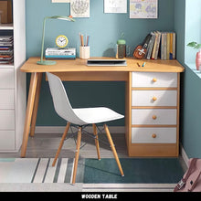 Load image into Gallery viewer, โต๊ะเขียนหนังสือ + ลิ้นชักด้านข้าง TB041