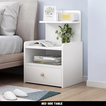 Load image into Gallery viewer, โต๊ะข้างเตียง พร้อมชั้นวาง BC022