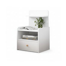 Load image into Gallery viewer, โต๊ะข้างเตียง พร้อมชั้นวาง BC039