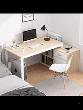 Load image into Gallery viewer, ชุดโต๊ะทำงานไม้ TB059