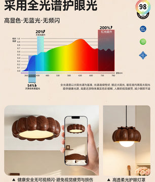 包安装法式中古风南瓜卧室吸顶灯2026新款高级云朵主卧书房间灯具