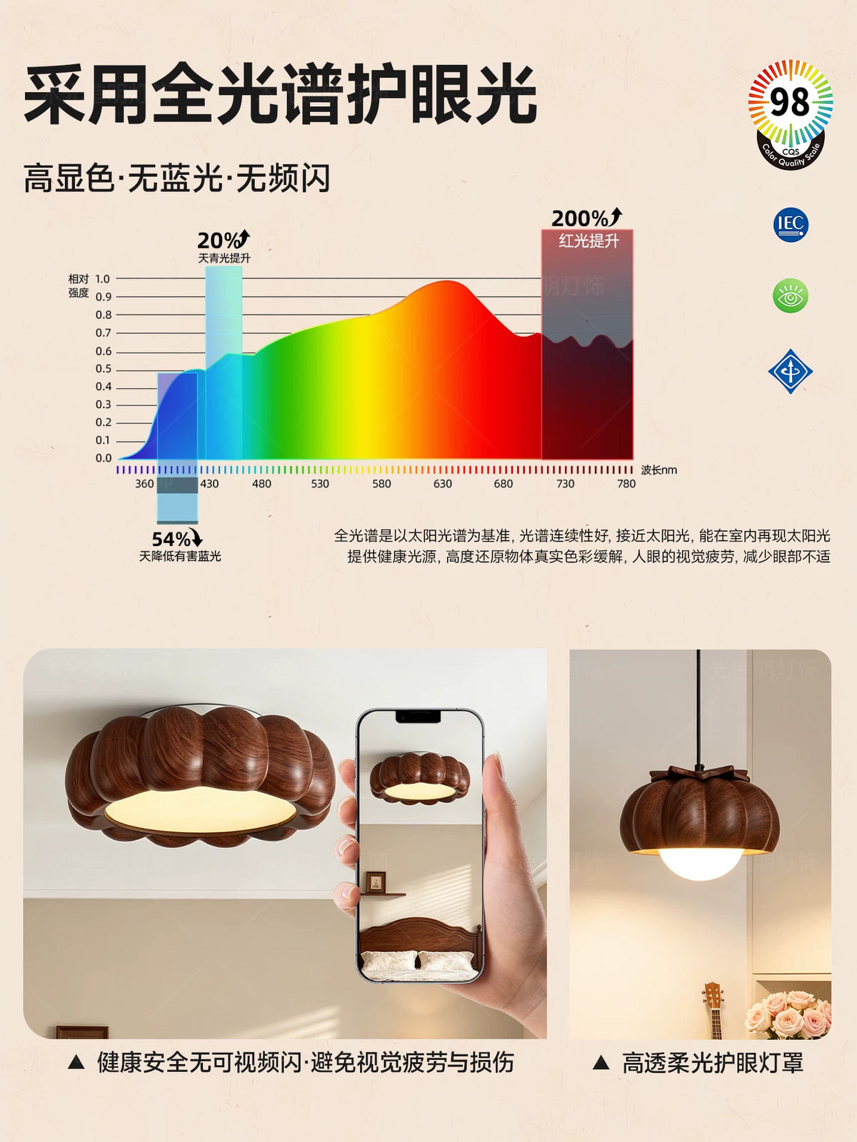 包安装法式中古风南瓜卧室吸顶灯2026新款高级云朵主卧书房间灯具