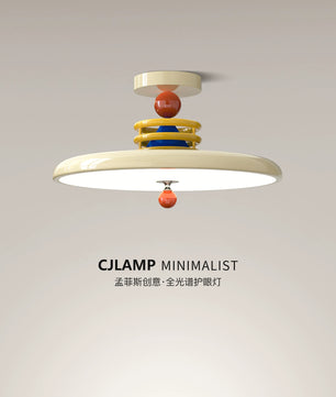 法式奶油风儿童房吸顶灯孟菲斯创意个性现代简约飞碟卧室房间灯具