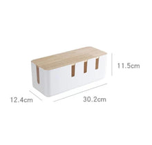 Load image into Gallery viewer, กล่องเก็บสายไฟ ฝาไม้ DC012
