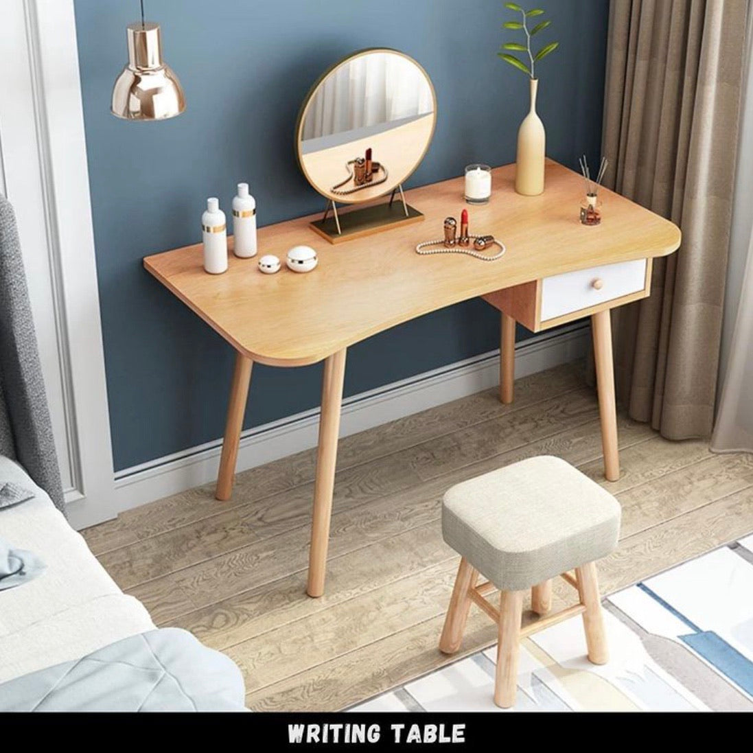 Writing table woood color – leaves_mall